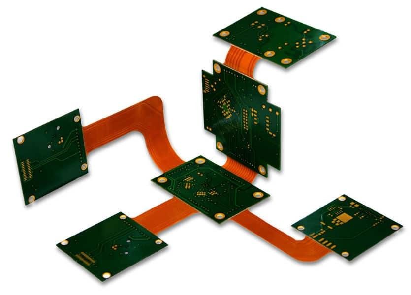 2 لایه 1.0 اونس آلومینیوم فلیکس PCB ساخت و ساز تولید کننده غوطه ور شدن طلا Halogen Free UL