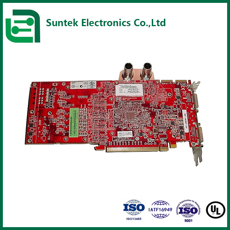 صفحه مدار چاپی تولید کننده کلید در چین و کامبوج قرمز soldermask PCB ENIG سطح پایان