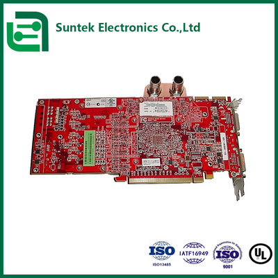 صفحه مدار چاپی تولید کننده کلید در چین و کامبوج قرمز soldermask PCB ENIG سطح پایان