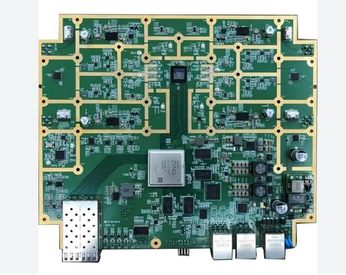 صفحه مدار الکترونیک پی سی بی سبز ابریشم قطعات اصلی PCB سازنده ENIG 2U غوطه ور شدن طلا IPC کلاس II / III